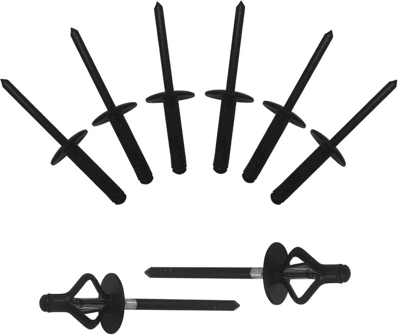 BUSY-CORNER Tri-Fold Exploding Large Head Aluminum Pop Blind Rivets 3/16'' * 4/5'' Long Grip Solid Rivets Used For Industries Automobiles Kayak Sailboat & Furniture 50 Pieces Black - Image 1